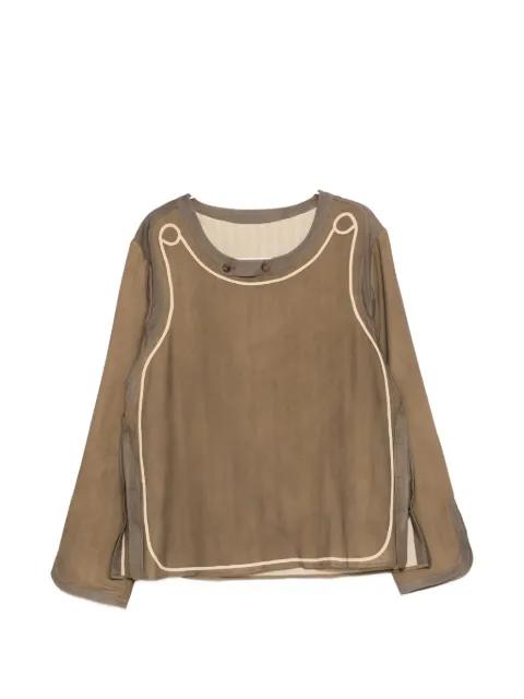 piped-trim layered sweater by COMMUNS