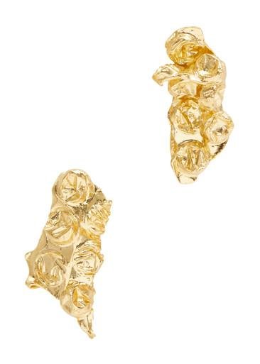 Bubble Wrap 14kt gold vermeil drop earrings by COMPLETEDWORKS