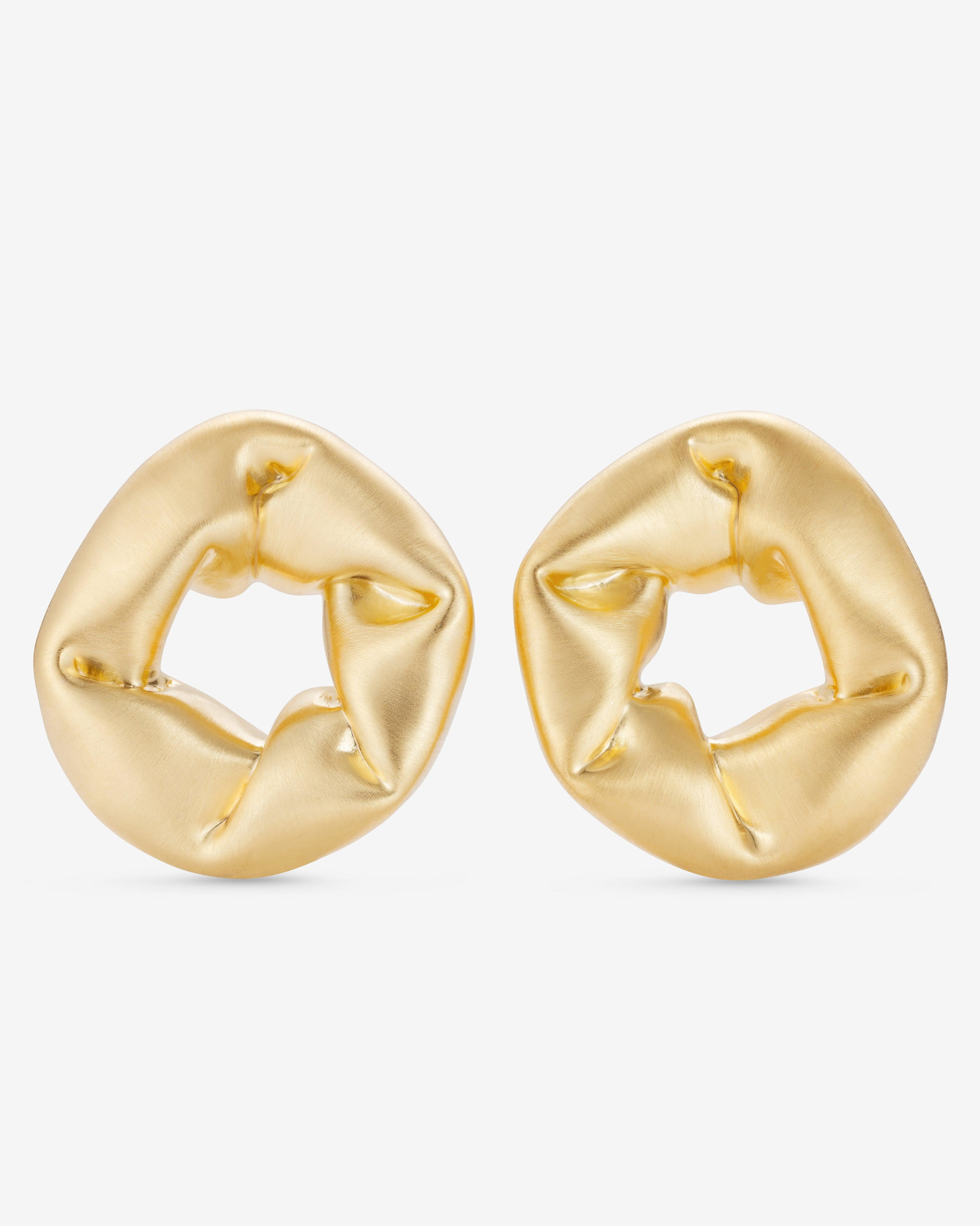 Completed Works  - Not So Big Scrunch Earrings -  (Yellow Gold) by COMPLETEDWORKS