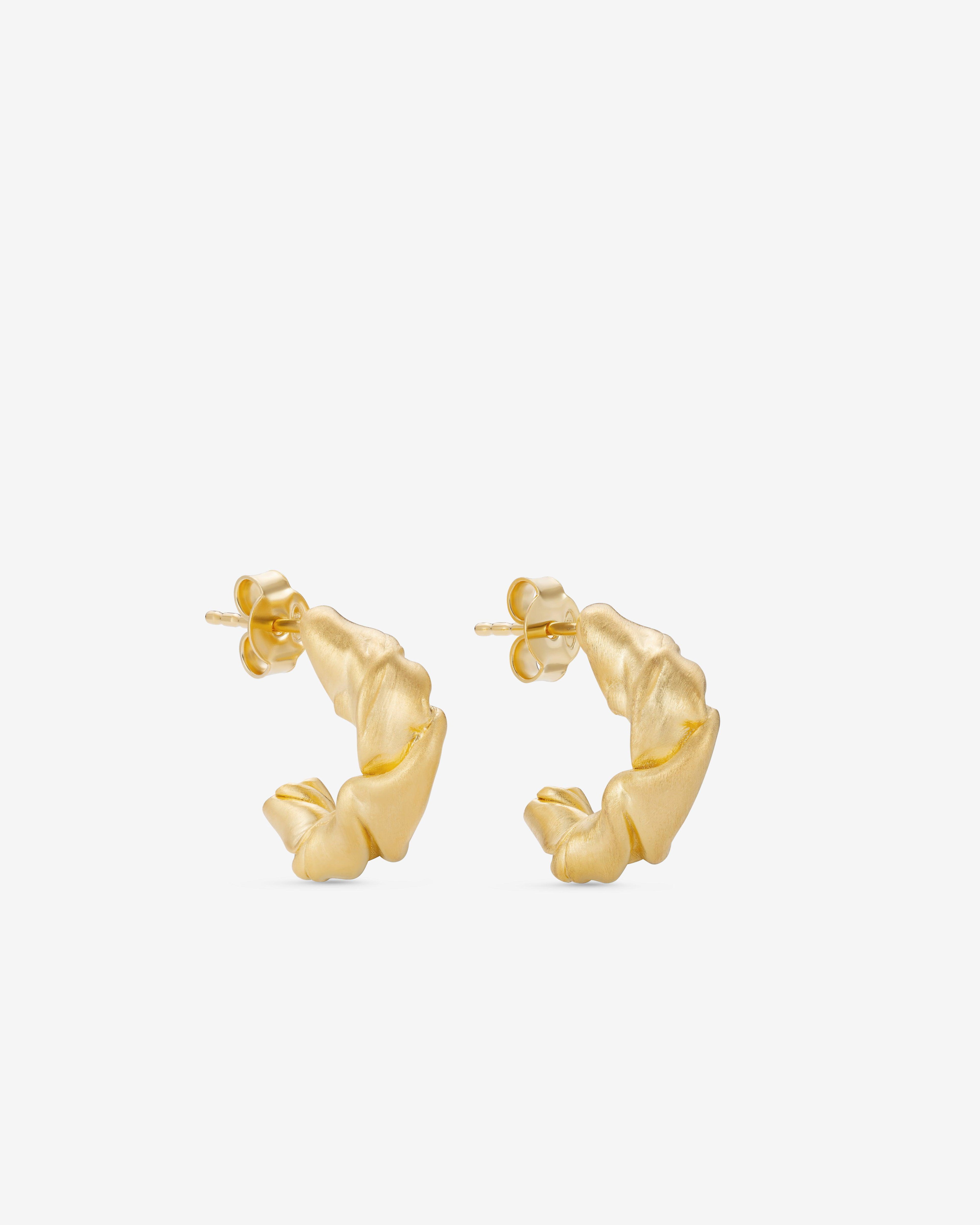 Completed Works  - Scrunch Hoops -  (Yellow Gold) by COMPLETEDWORKS