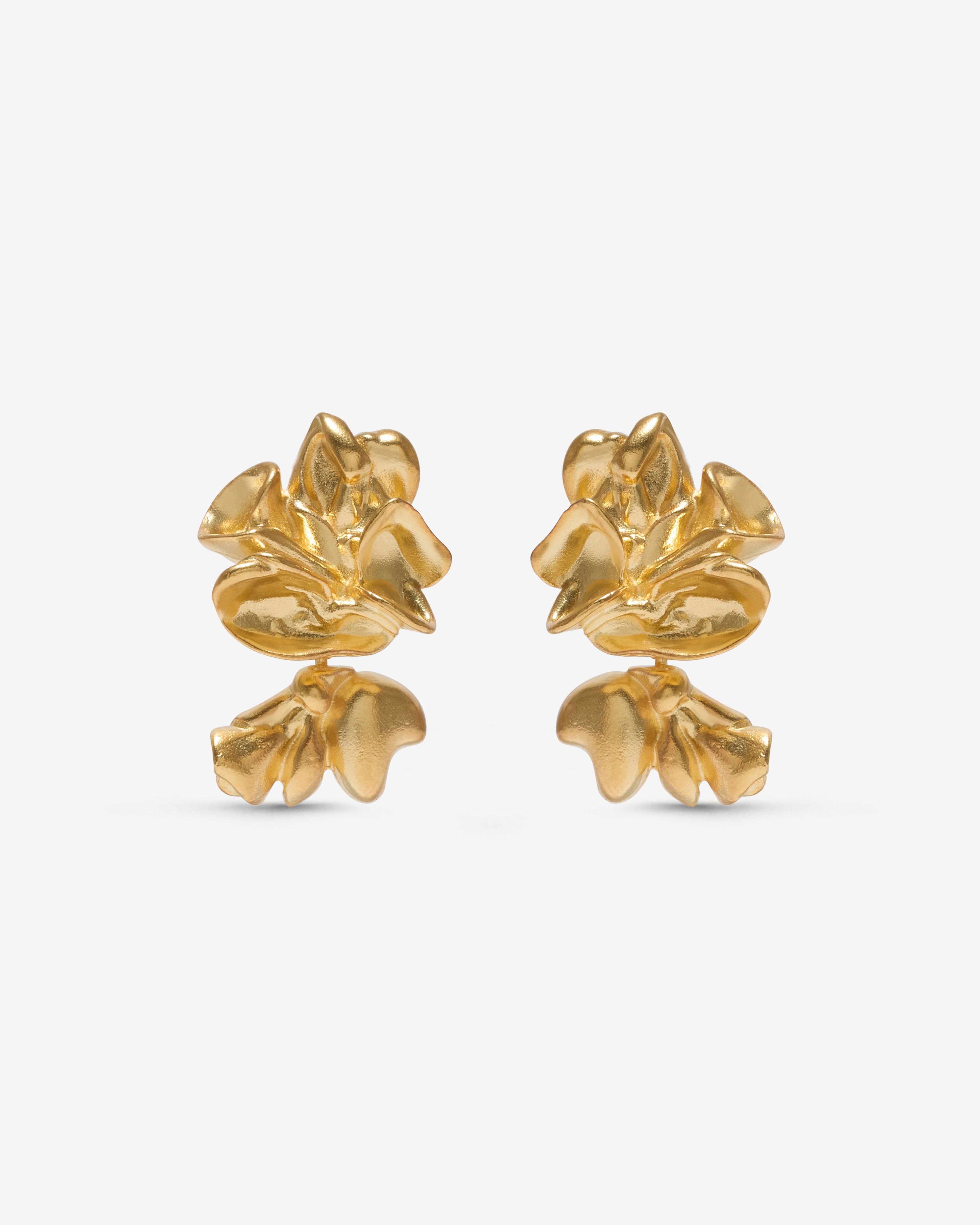 Completed Works - Splotch Earrings - (Gold) by COMPLETEDWORKS