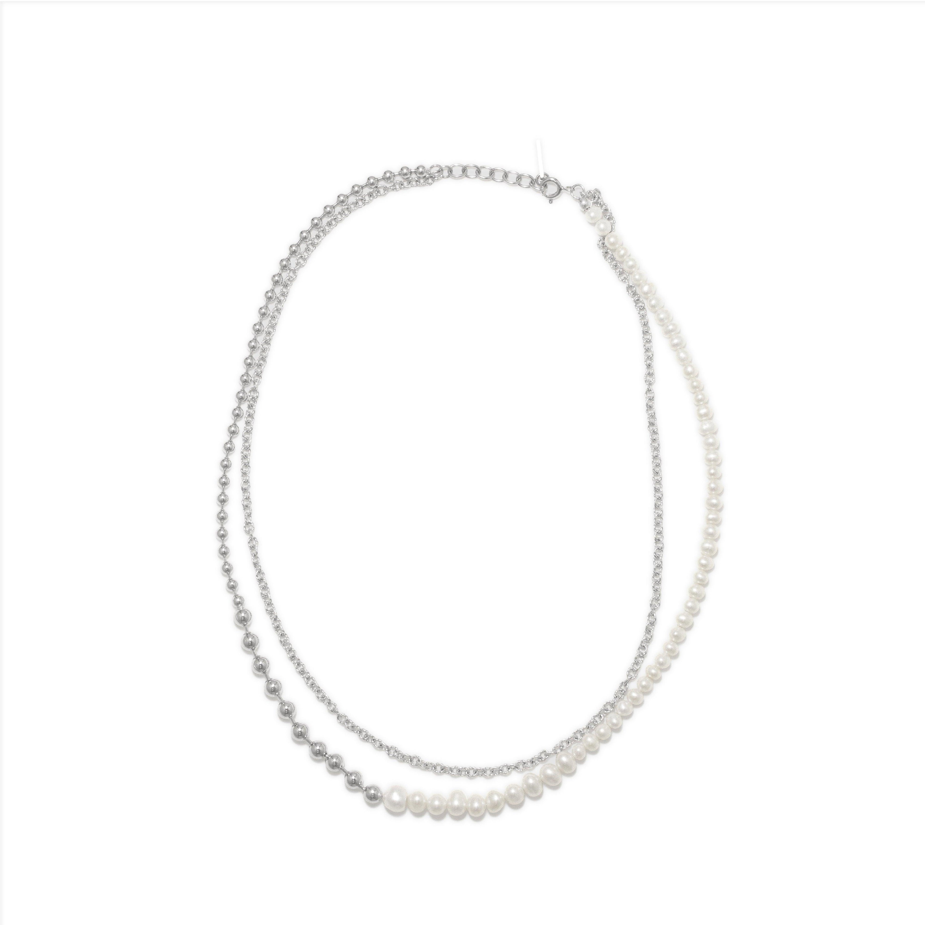 Completedworks - Women's Forgotten Seas Necklace - (Pearl/Rhodium Plated) by COMPLETEDWORKS