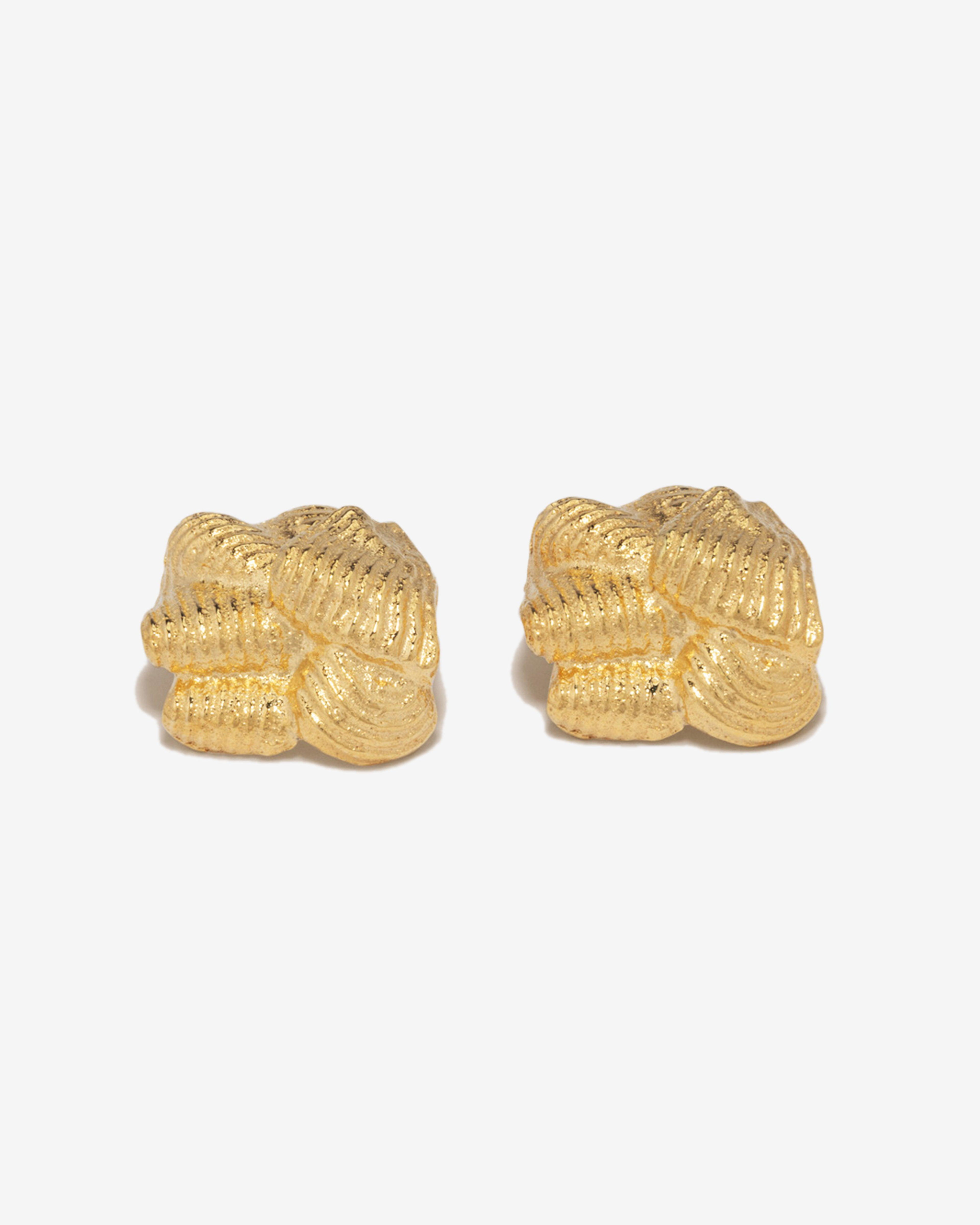 Completedworks - Women's Scrunch Earrings - (Yellow Gold) by COMPLETEDWORKS