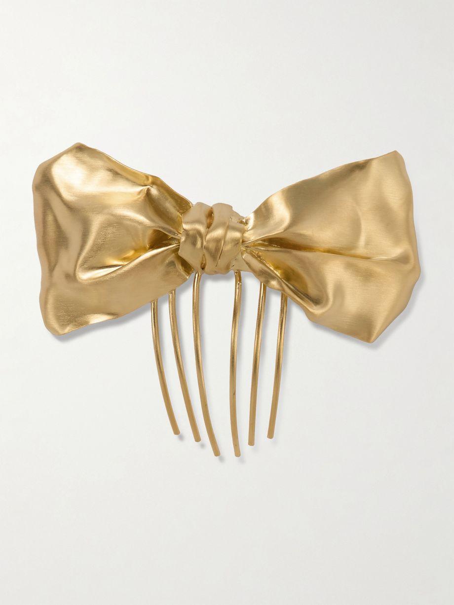 Gold-plated bow hair comb by COMPLETEDWORKS