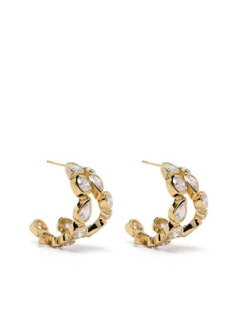 Like Peas In a Pod IV crystal-embellished hoop earrings by COMPLETEDWORKS