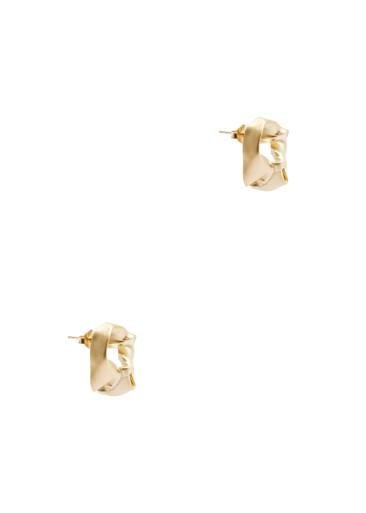 Not So Big Scrunch gold vermeil hoop earrings by COMPLETEDWORKS