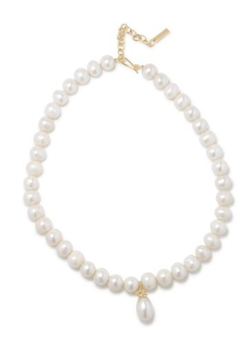 Pearl and 18kt gold vermeil necklace by COMPLETEDWORKS