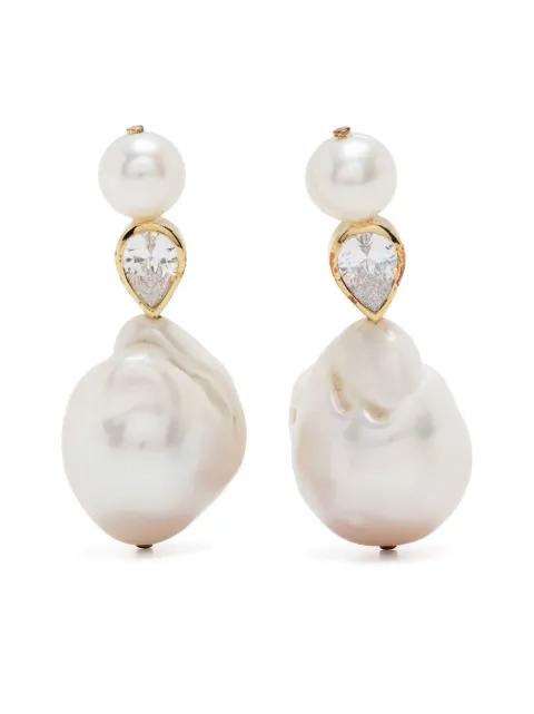 Pulp pearl drop earrings by COMPLETEDWORKS