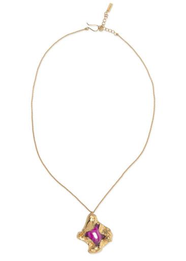 Resin pendant 18k gold-plated necklace by COMPLETEDWORKS