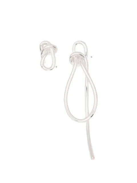 Thread knot-detail earrings by COMPLETEDWORKS
