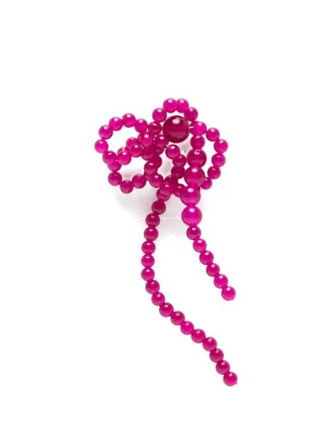 beaded bow-detail earrings by COMPLETEDWORKS
