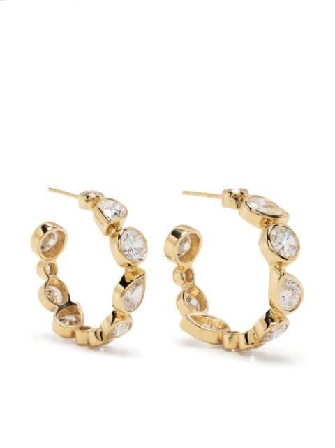 crystal-embellished hoop earrings by COMPLETEDWORKS