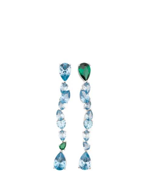 crystal-embellishment earrings by COMPLETEDWORKS