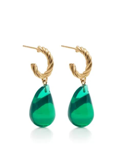 gem-embellished hoop earrings by COMPLETEDWORKS