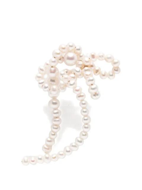 pearl-embellished drop earrings by COMPLETEDWORKS
