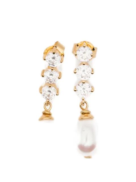 pearl embellished drop earrings by COMPLETEDWORKS