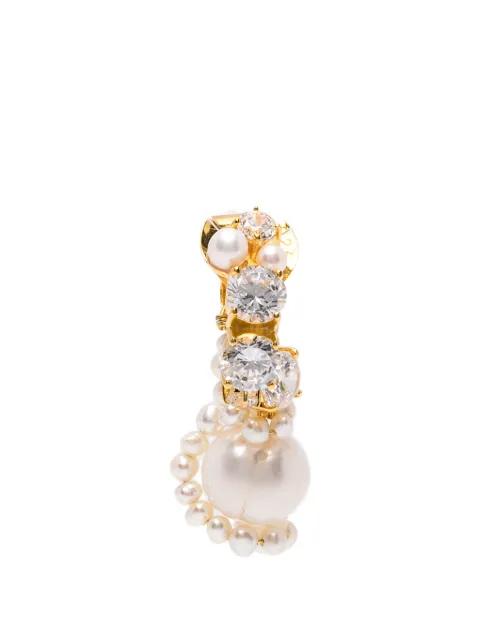 pearl zirconium earrings by COMPLETEDWORKS