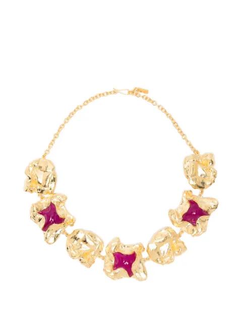 resin-embellished hammered necklace by COMPLETEDWORKS