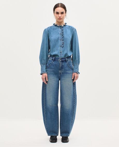Barrel leg jeans - CHARLIE K670 mid dark vintage 5wpe118c12 by COMPTOIR DES COTONNIERS