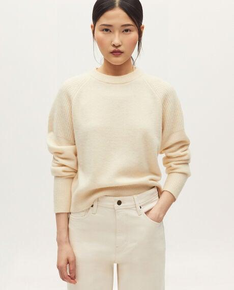 Cashmere jumper K300 ecru beige 5wju025w24 by COMPTOIR DES COTONNIERS