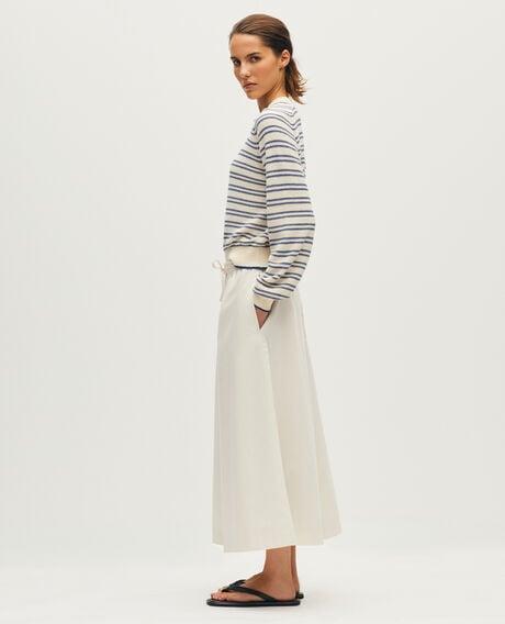 Cotton poplin culottes L010 antique white 6scpa008c17 by COMPTOIR DES COTONNIERS