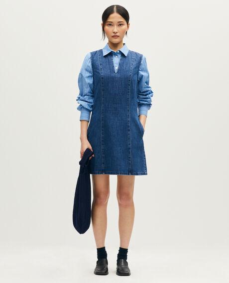 Denim mini dress L650 medium blue 6scdr041c42 by COMPTOIR DES COTONNIERS