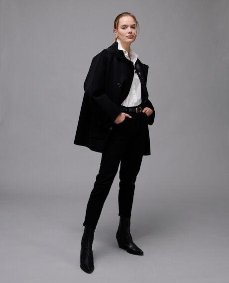 Double-sided wool and cashmere peacoat A091 black 3wco021w12 by COMPTOIR DES COTONNIERS