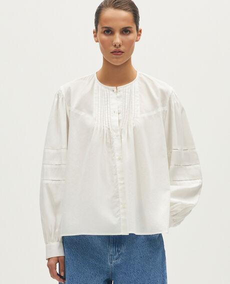 Embroidered cotton blouse L010 antique white 6scsh023c03 by COMPTOIR DES COTONNIERS