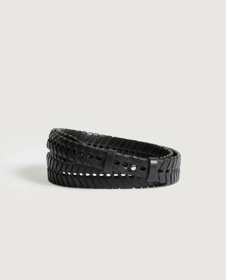Leather belt H091 black beauty 5wbe080 by COMPTOIR DES COTONNIERS