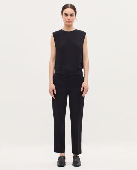 MARGUERITE wool cigarette trousers H091 black beauty 2wpa021w28 by COMPTOIR DES COTONNIERS
