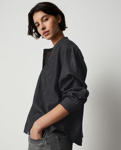 Relaxed-fit denim blouse U081 dark gray 6wcsh097c60 by COMPTOIR DES COTONNIERS