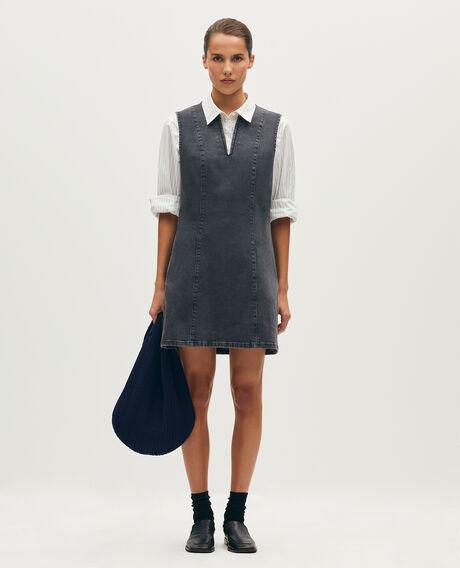 Short denim dress K081 dark gray 6scdr041c03 by COMPTOIR DES COTONNIERS