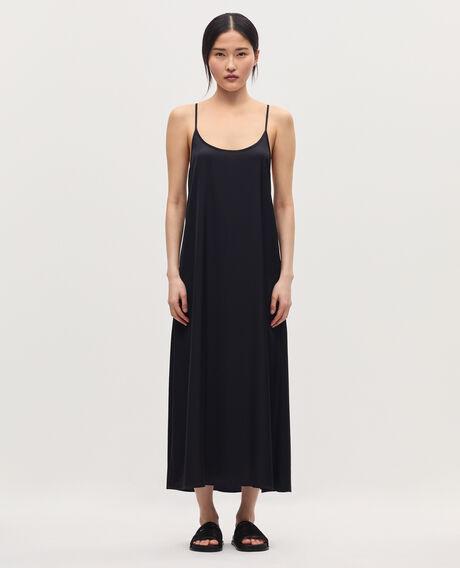 Silky maxi slip dress H091 black beauty 5wdr014p29 by COMPTOIR DES COTONNIERS