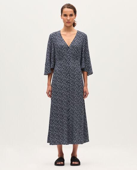 Silky midi dress K621 leo blue 5wdr115v32 by COMPTOIR DES COTONNIERS