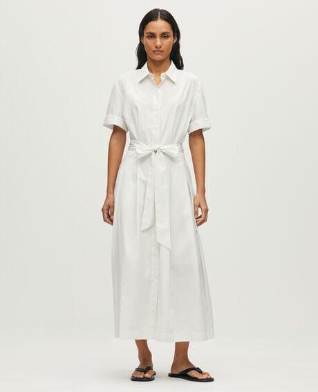 Striped maxi shirt dress L002 st white black 6scdr211p31 by COMPTOIR DES COTONNIERS