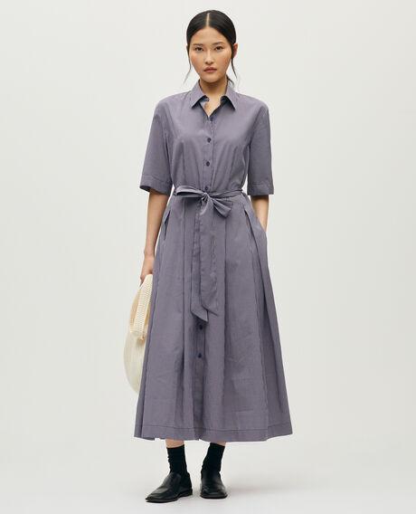 Striped maxi shirt dress L670 st blue white 6scdr211p31 by COMPTOIR DES COTONNIERS