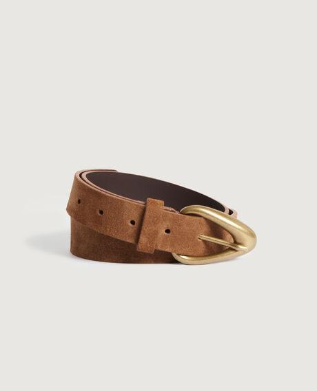 Suede leather belt L280 cognac 6scbe010 by undefined