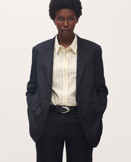 Wool tailored jacket K690 st navy 5wja051w28 by COMPTOIR DES COTONNIERS