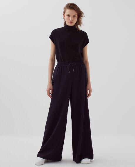 YVONNE - Pleated wide leg trousers H695 night sky 4wpa017w28 by COMPTOIR DES COTONNIERS