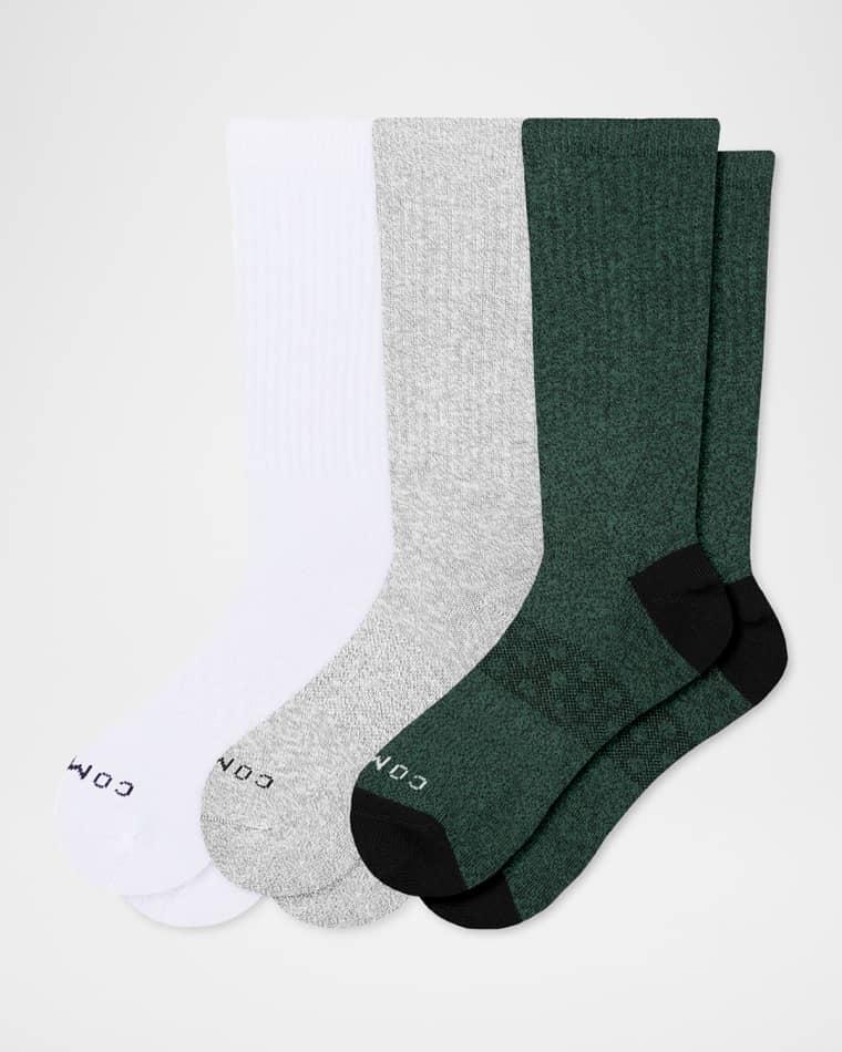Men's 3-Pack Cotton Crew Socks by COMRAD