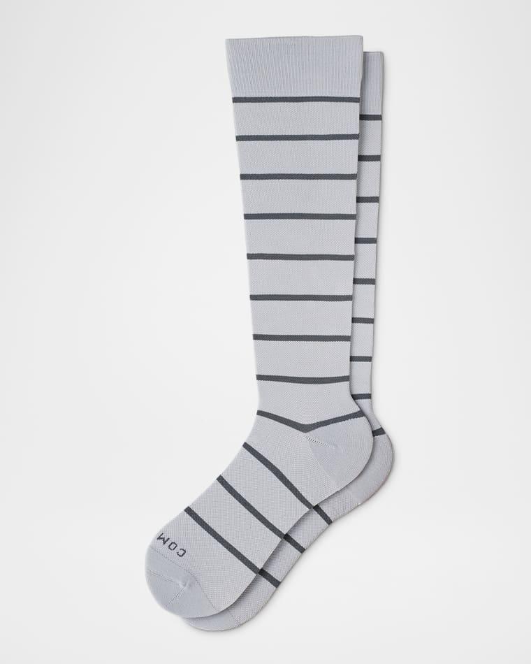 Men's Stripe Knee-High Compression Socks by COMRAD