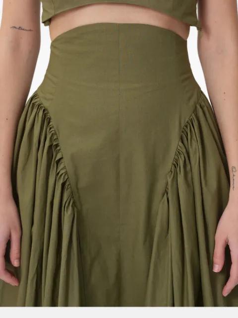 Mirage gathered midi skirt by CONCEPTO