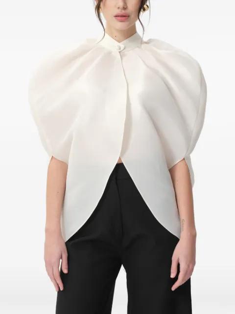 Sage cape blouse by CONCEPTO