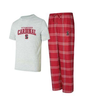 Men's 2-Piece Cardinal/Gray Stanford Cardinal Top and Pants Sleep Set by CONCEPTS SPORT