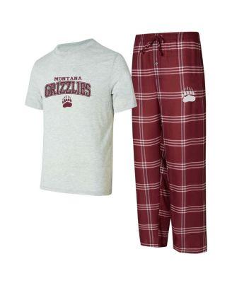 Men's 2-Piece Montana Grizzlies T-Shirt and Pants Sleep Set by CONCEPTS SPORT