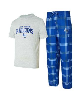 Men's 2-Piece Royal/Gray Air Force Falcons Top and Pants Sleep Set by CONCEPTS SPORT