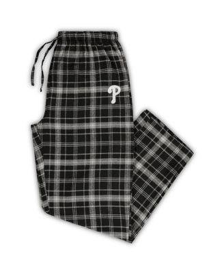 Men's Black, Gray Philadelphia Phillies Big and Tall Team Flannel Pants by CONCEPTS SPORT