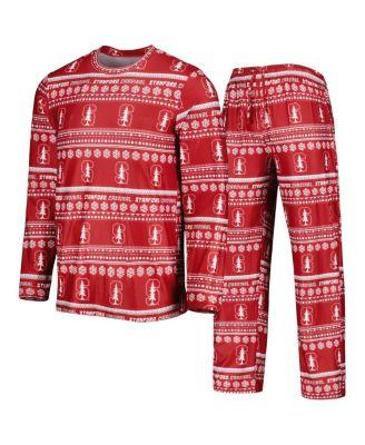 Men's Cardinal Stanford Cardinal Swivel Long Sleeve T-shirt and Pants Sleep Set by CONCEPTS SPORT