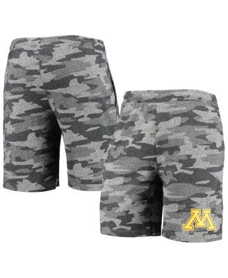 Men's Charcoal, Gray Minnesota Golden Gophers Camo Backup Terry Jam Lounge Shorts by CONCEPTS SPORT
