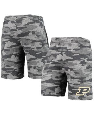 Men's Charcoal, Gray Purdue Boilermakers Camo Backup Terry Jam Lounge Shorts by CONCEPTS SPORT